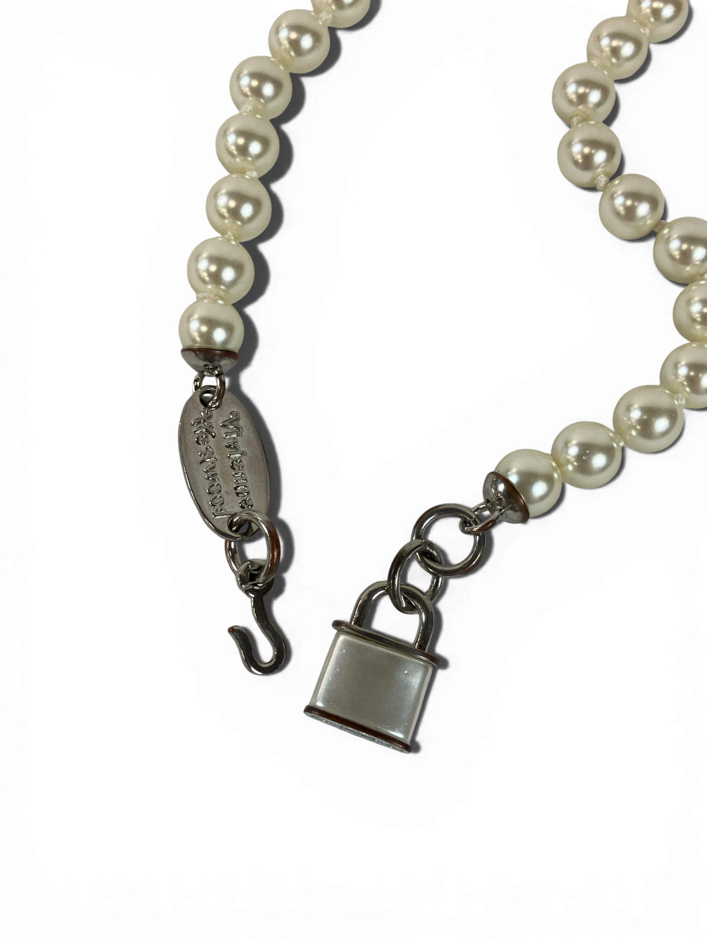 Vivienne Westwood ヴィヴィアンウエストウッド ネックレス パール シルバー パドロック 南京錠 キー