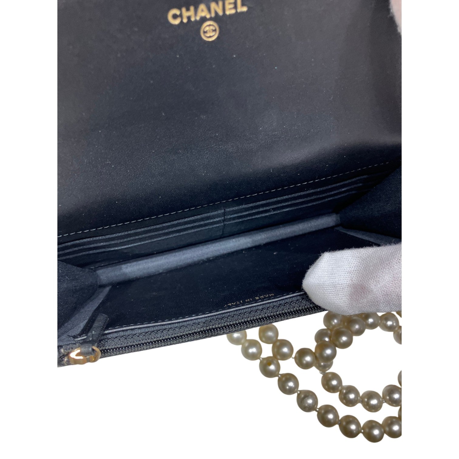 CHANEL シャネル チェーンウォレット ショルダーバッグ パールチェーン