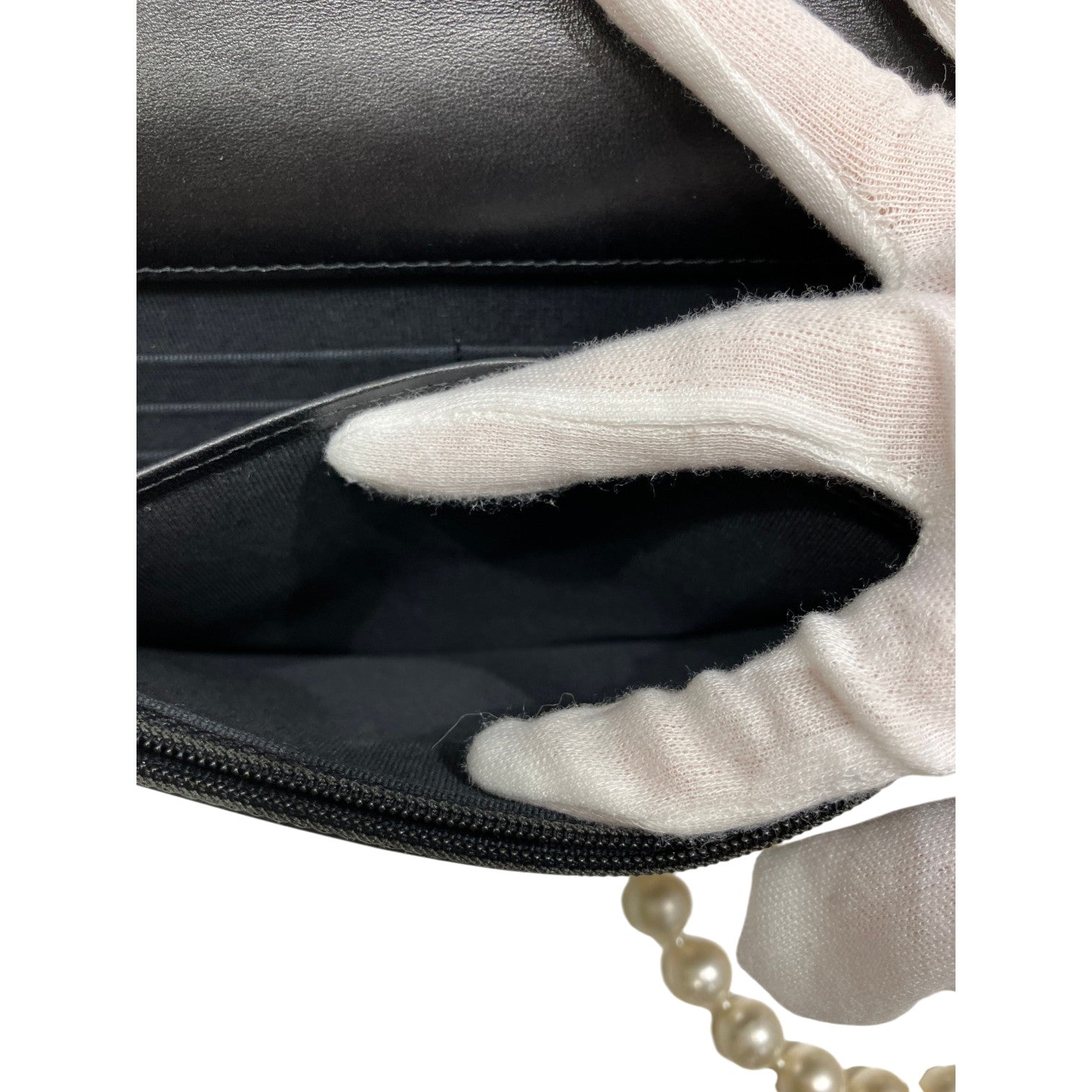 CHANEL シャネル チェーンウォレット ショルダーバッグ パールチェーン