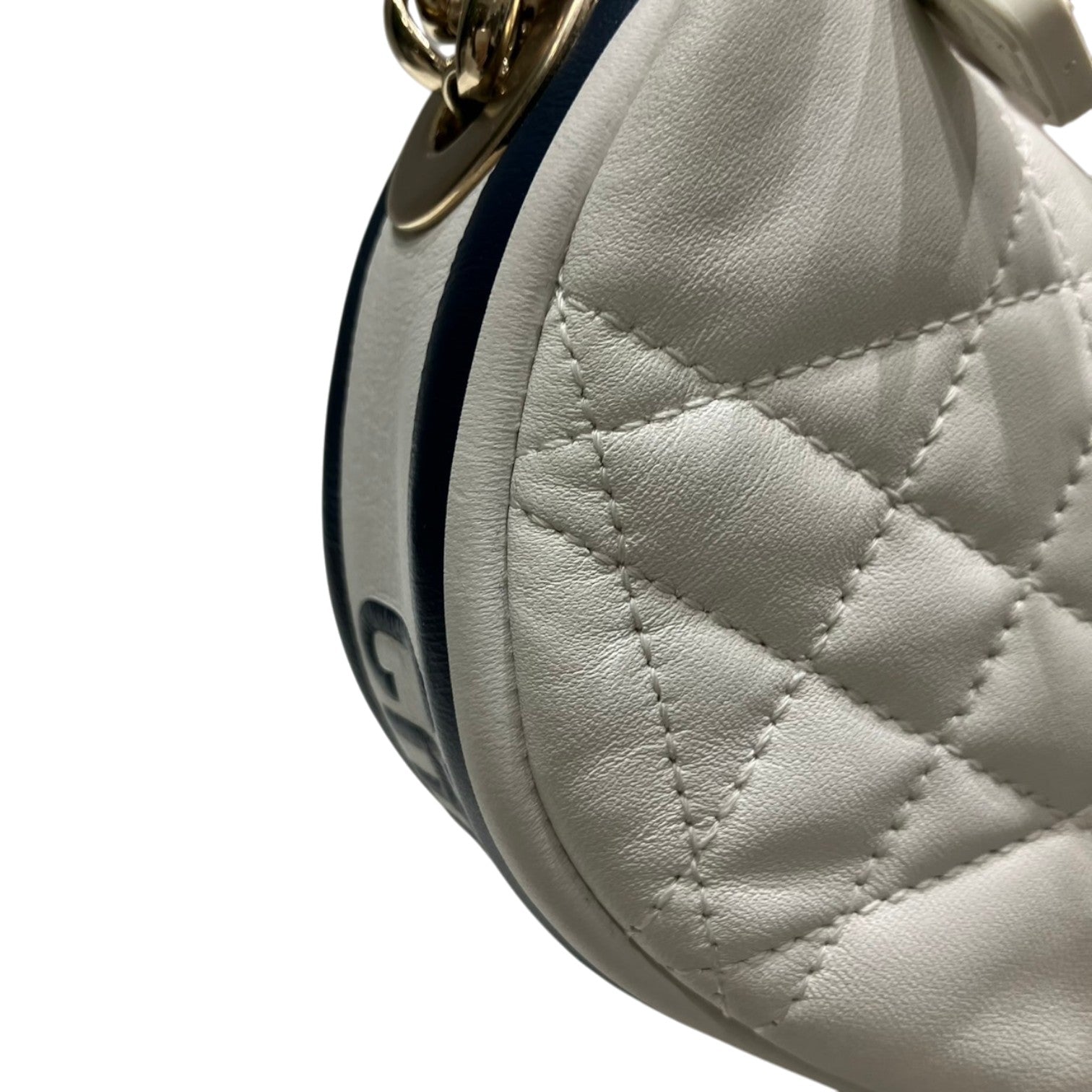Christian Dior クリスチャンディオール カナージュ ヴァイブ ホーボーバッグ スモール ハンドバッグ 肩掛け ショルダーバッグ 2way ラムスキン レザー ホワイト ブラック 半月型 レディース