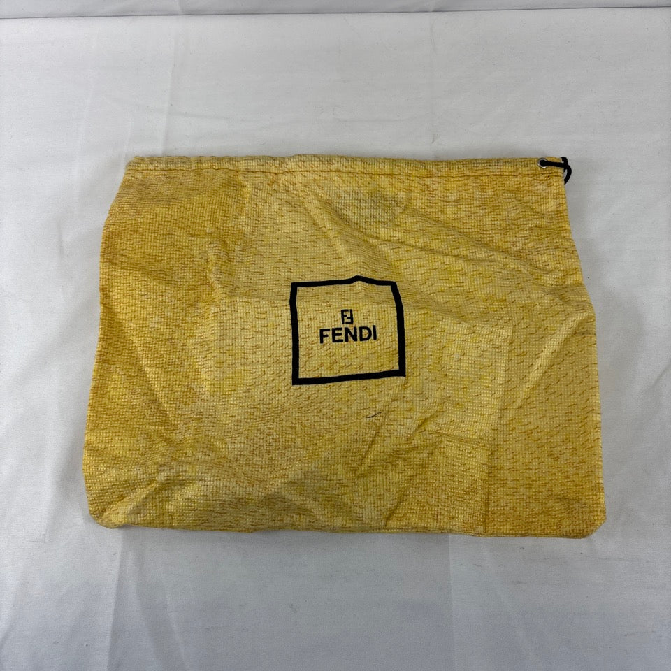 FENDI　フェンディ　ハンドバッグ　トートバッグ　ズッカ　キャンバス　レザー　ブラウン