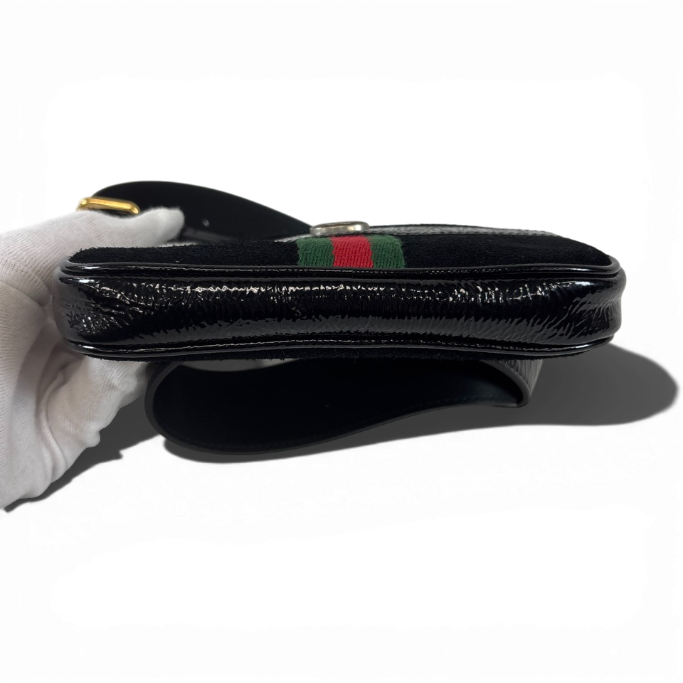 GUCCI　グッチ　ボディバッグ　ウエストポーチ　オフィディア　GGマーモント　ウェビング　スエード　519308