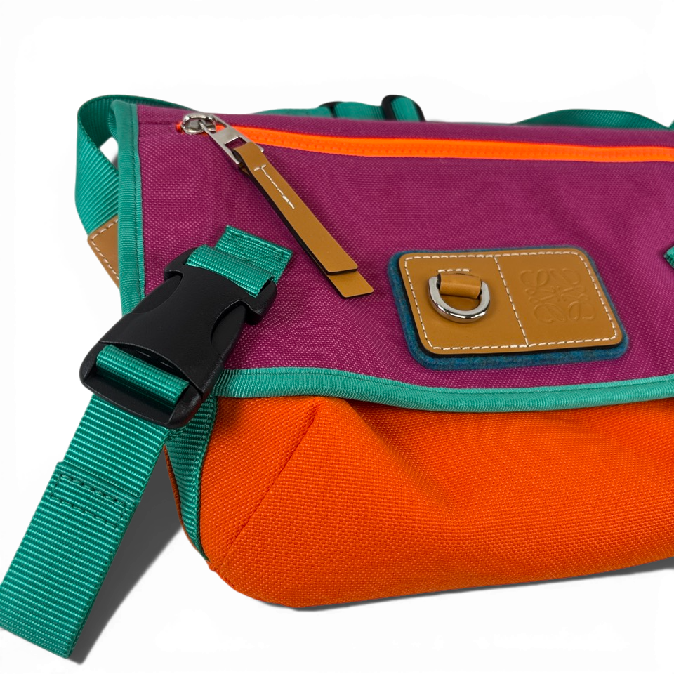 LOEWE ロエベ ショルダーバッグ マルチカラー キャンバス レザー