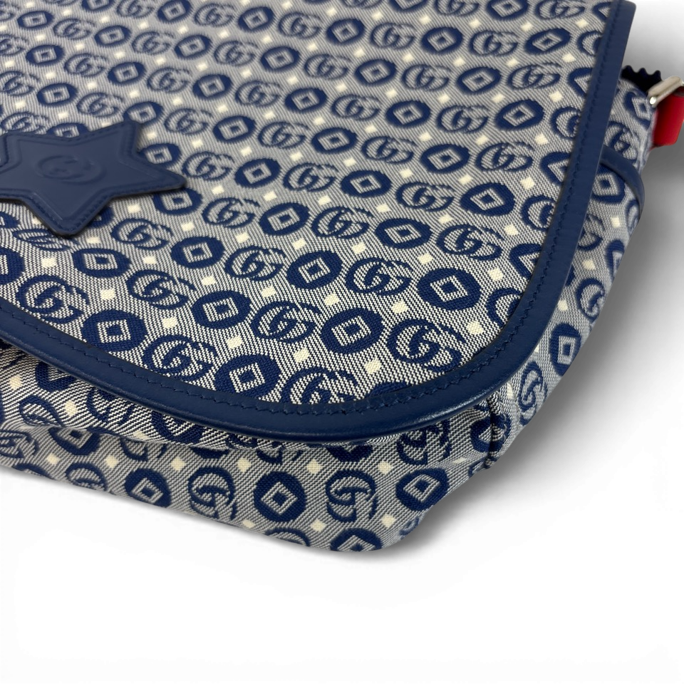 GUCCI　CHILDRENS　チルドレンズ　ショルダーバッグ　メッセンジャーバッグ　GGキャンバス　スター　星　総柄　664143