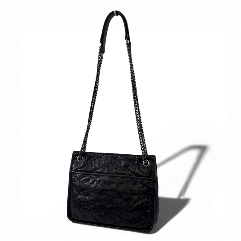 YVES SAINT LAURENT　YSL　ニキ　ベイビー　ベビー　チェーン　ショルダーバッグ　ブラック