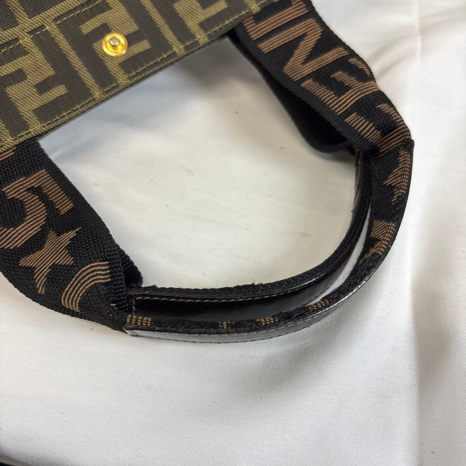 FENDI　フェンディ　トートバッグ　ズッカ　ナイロン　ブラウン　総柄　2321 26555