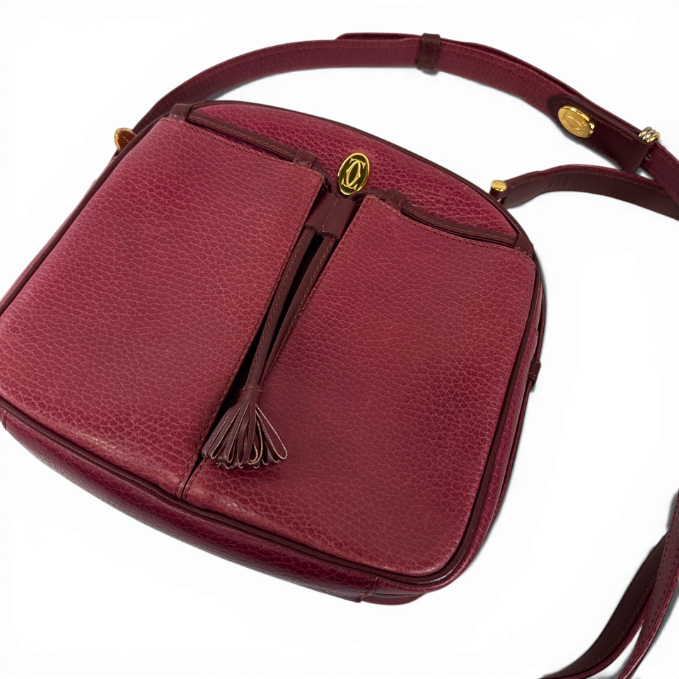 Cartier　カルティエ　マストライン　ショルダーバッグ　ボルドー　