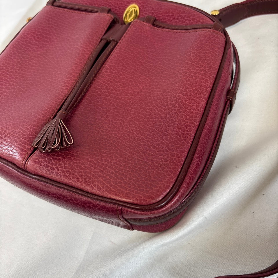Cartier　カルティエ　マストライン　ショルダーバッグ　ボルドー　