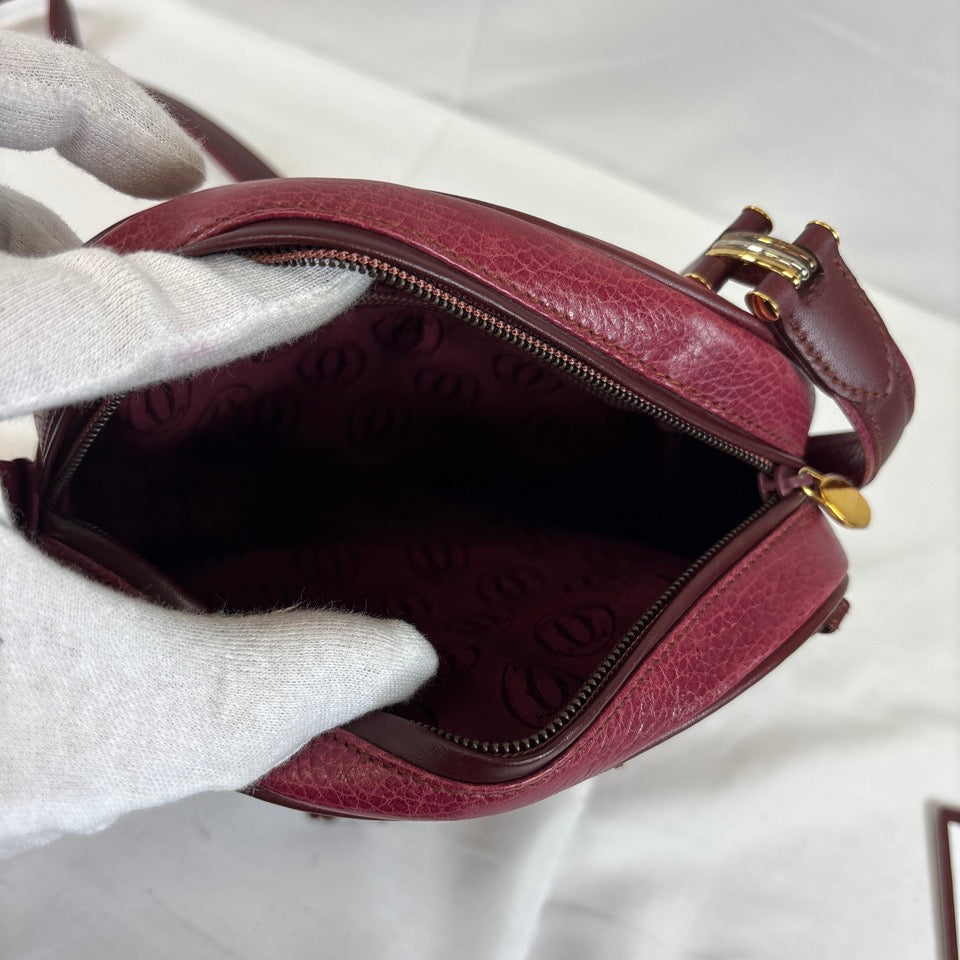 Cartier　カルティエ　マストライン　ショルダーバッグ　ボルドー　