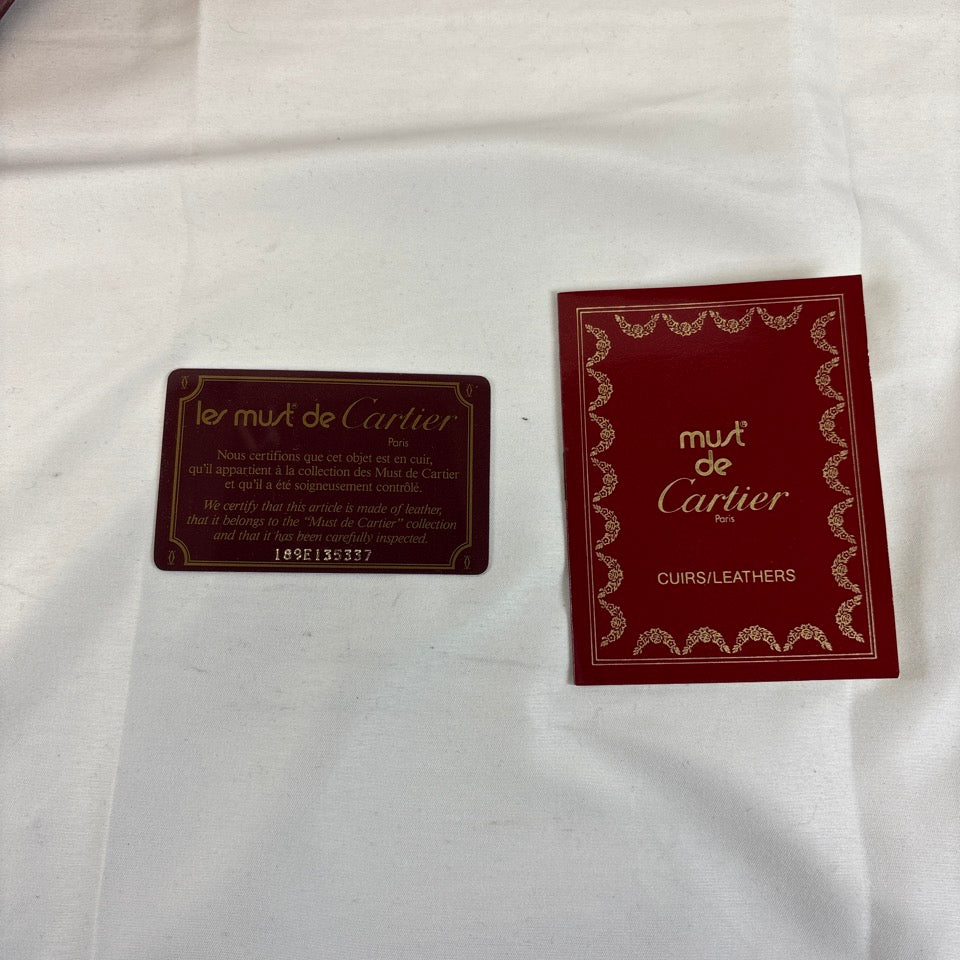 Cartier　カルティエ　マストライン　ショルダーバッグ　ボルドー　