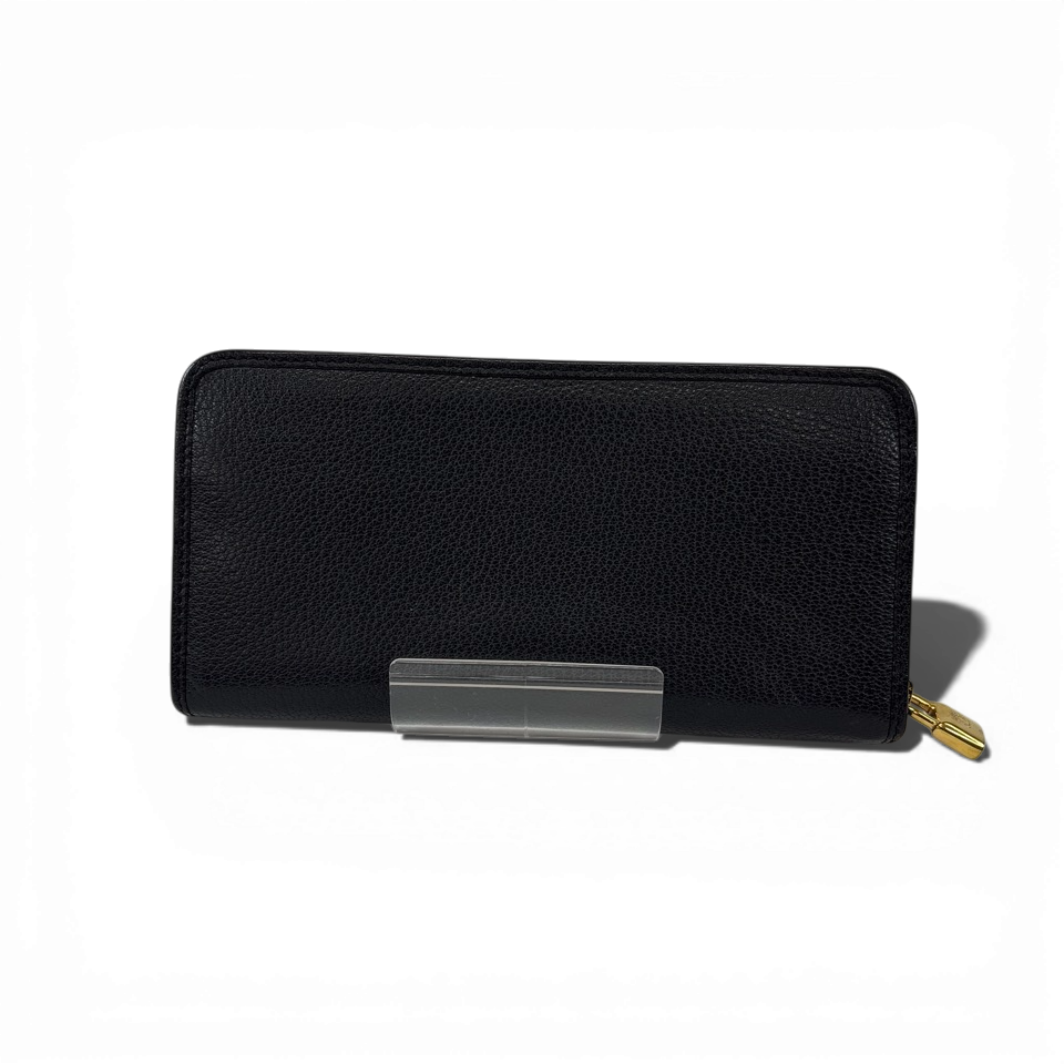 LOEWE　ロエベ　長財布　ロングウォレット　ラウンドファスナー　アナグラム　ブラック