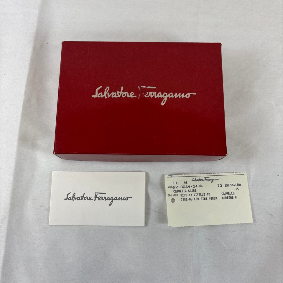 FERRAGAMO　フェラガモ　チェーン　ショルダーバッグ　キャメル　223064