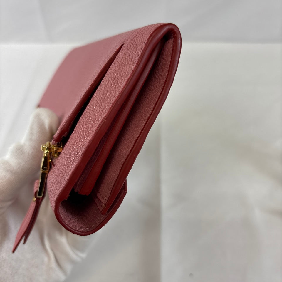 MIUMIU　長財布　ロングウォレット　マドラス　ラブレター　ハート　ピンク