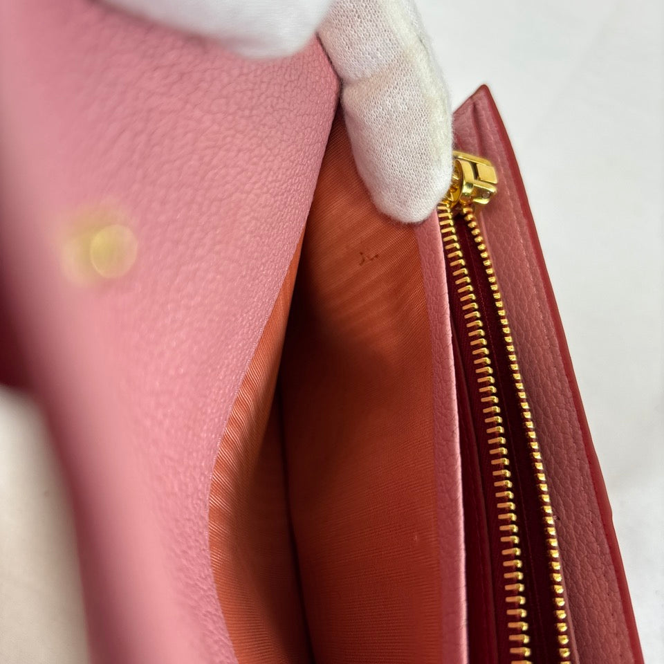 MIUMIU 長財布 ロングウォレット マドラス ラブレター ハート ピンク