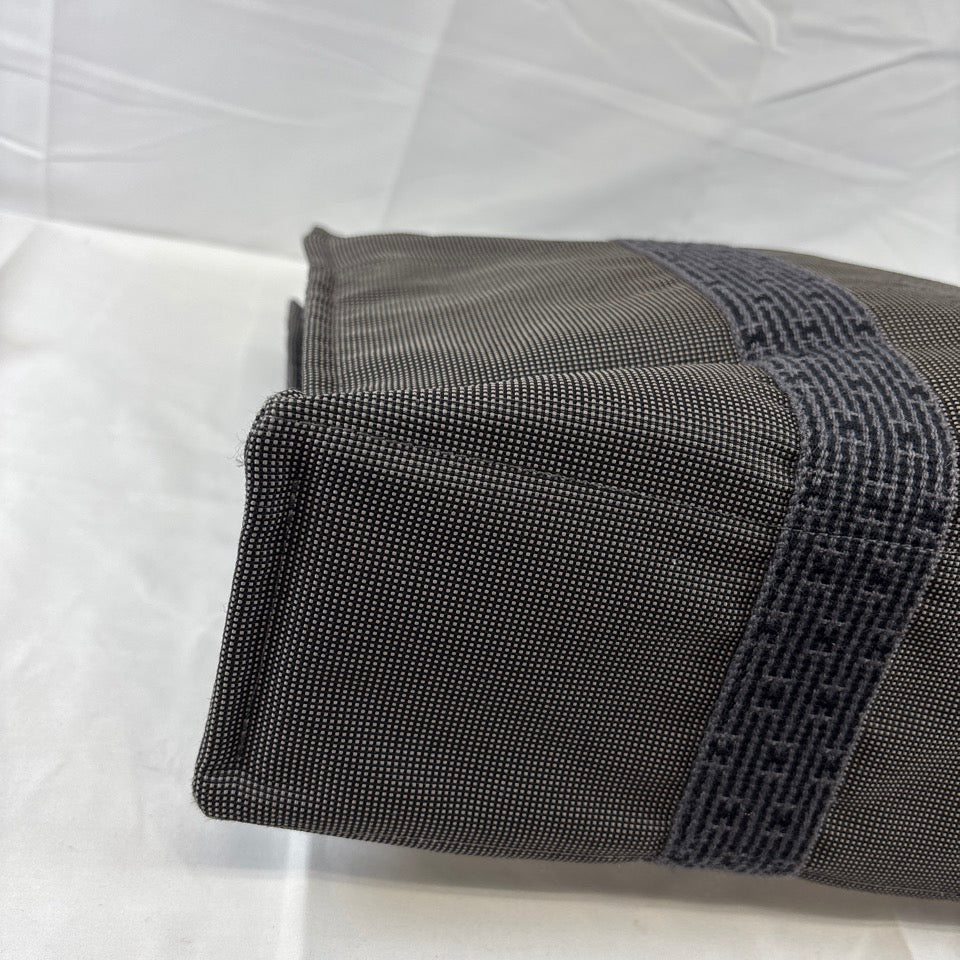 HERMES エルメス エールラインMM トートバッグ キャンバス グレー