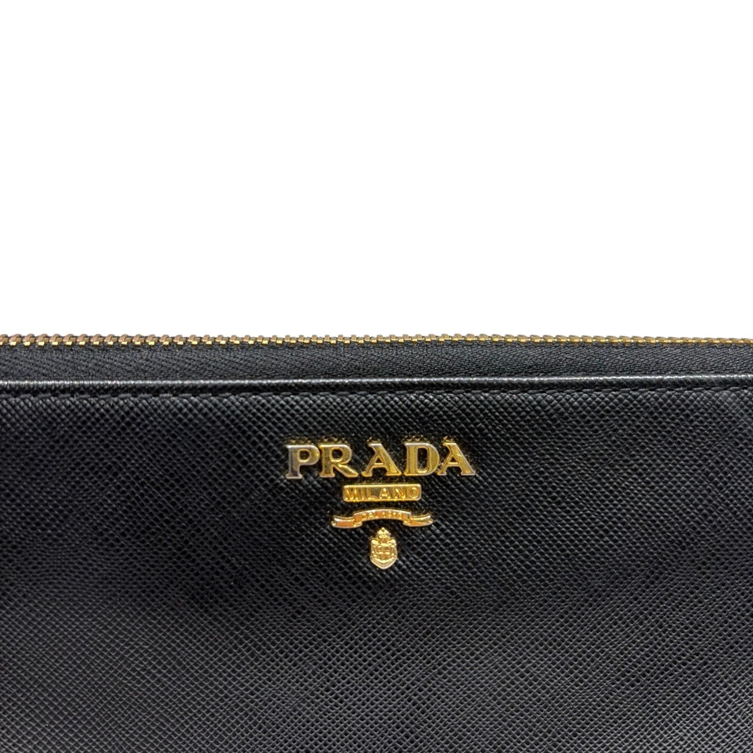 PRADA プラダ サフィアーノ 長財布 ロングウォレット ラウンドファスナー レザー ブラック レディース メンズ 1M0506