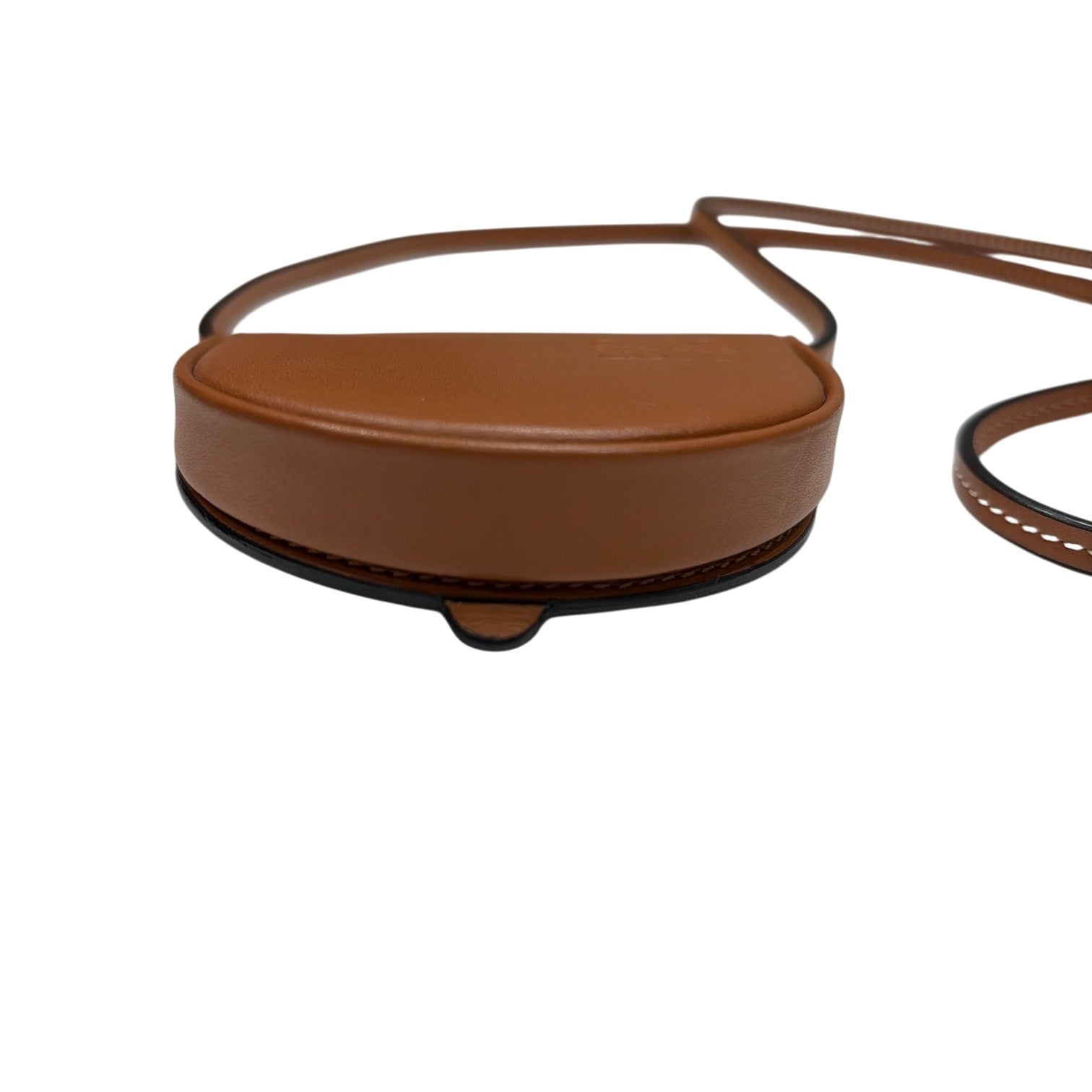 LOEWE ロエベ ヒールポーチ ミニ コインケース アナグラム レザー ブラウン タン レディース メンズ