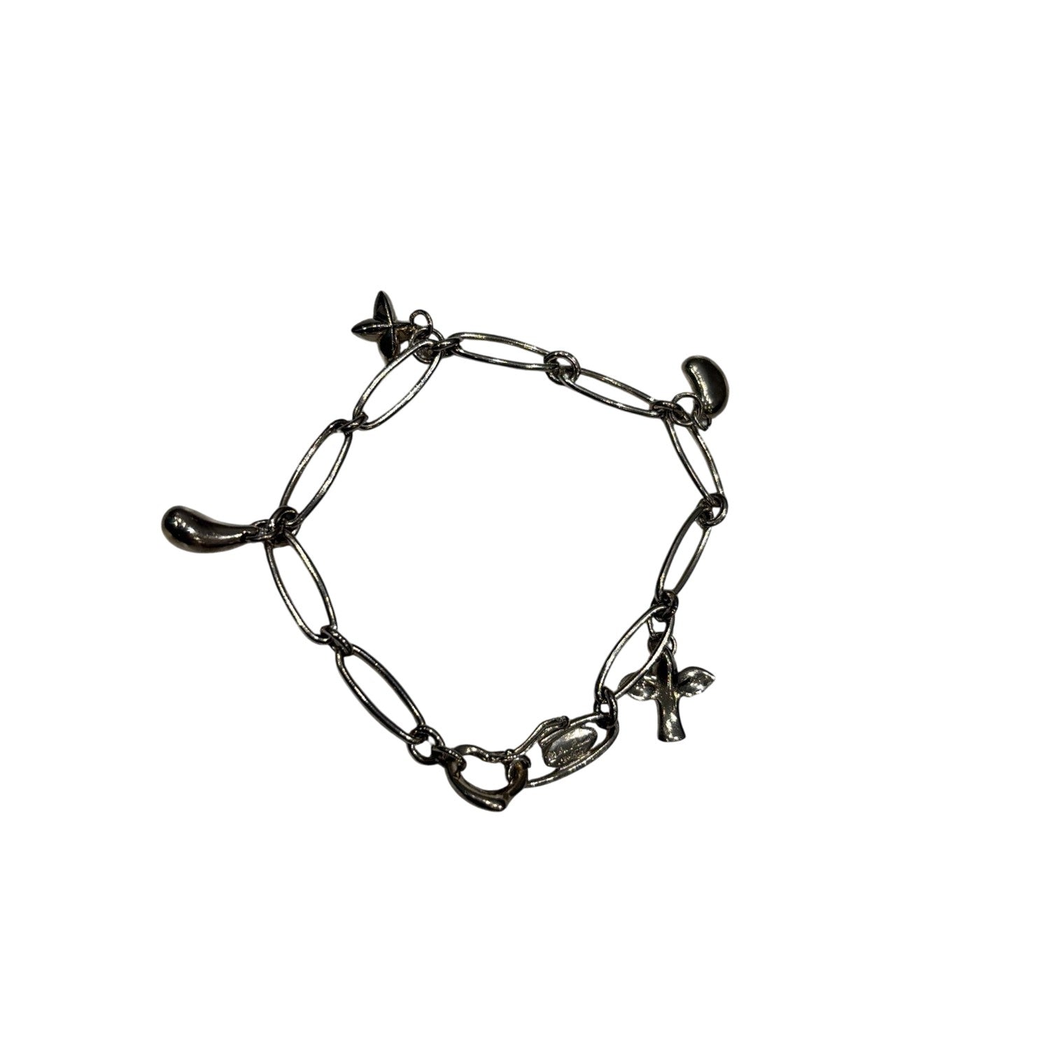 Tiffany & Co. ティファニー エルサペレッティ ５チャームブレスレット シルバー SV925 オープンハート スターリング ティアドロップ ビーン レディース メンズ