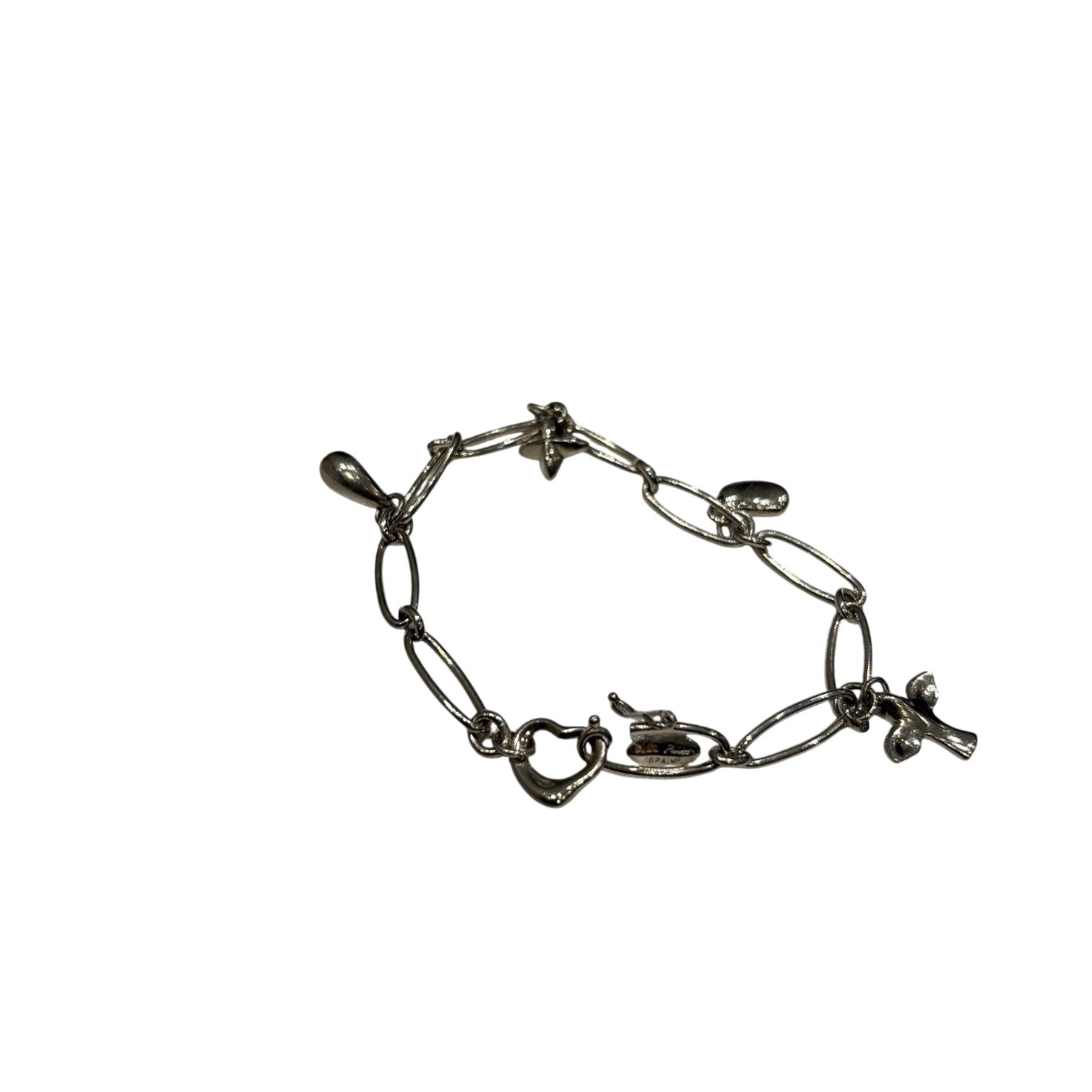 Tiffany & Co. ティファニー エルサペレッティ ５チャームブレスレット シルバー SV925 オープンハート スターリング ティアドロップ ビーン レディース メンズ