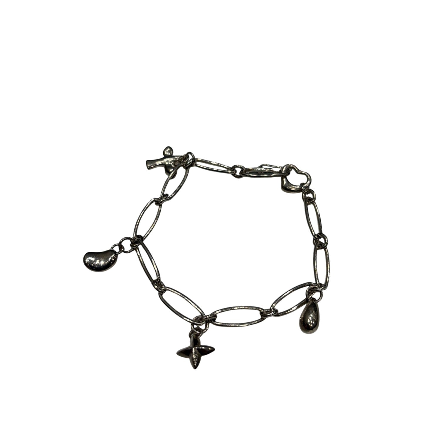 Tiffany & Co. ティファニー エルサペレッティ ５チャームブレスレット シルバー SV925 オープンハート スターリング ティアドロップ ビーン レディース メンズ